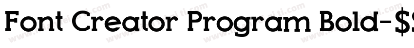 Font Creator Program Bold字体转换